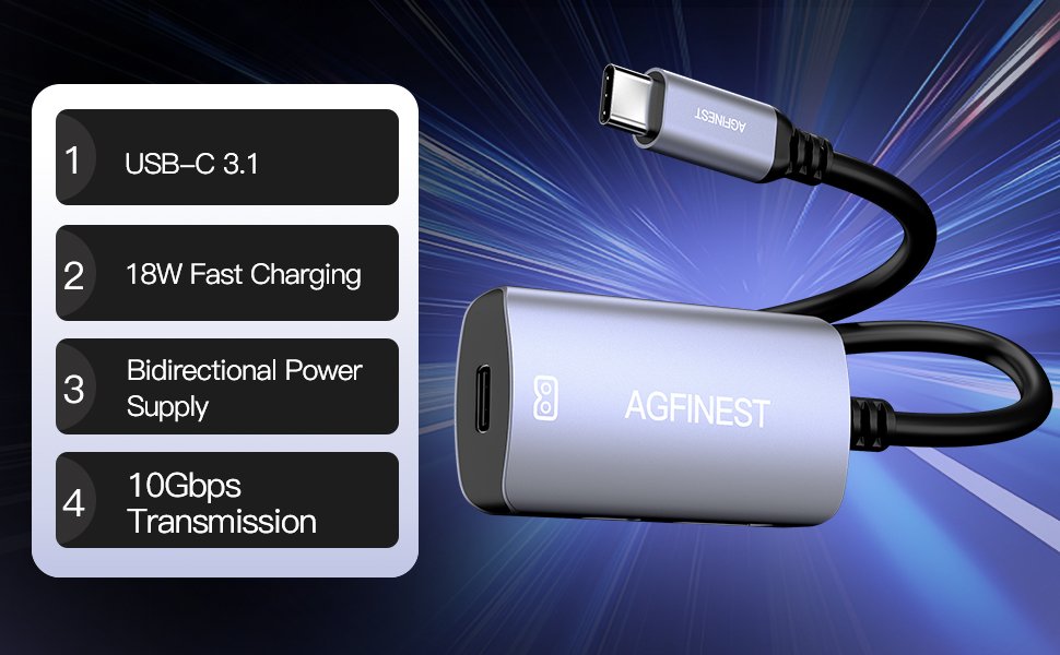USB C to AR Glasses with Charging Adapter Enables Multi-Screen Enhanced 3D VR Video Features Compatible for iPhone 15/16 Viture/Rokid/Xreal AR Glasses (Dual USB C) 10 USB C to AR Glasses with Charging Adapter Enables Multi-Screen Enhanced 3D VR Video Features Compatible for iPhone 15/16 Viture/Rokid/Xreal AR Glasses (Dual USB C)-