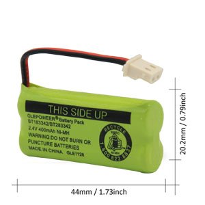 BT183342/BT283342 2.4V 400mAh Ni-MH Battery Pack, Also Compatible with Cordless Phone Batteries BT166342/BT266342 BT162342/BT262342 CS6709 CS6609 CS6509 CS6409 EL52100 EL50003(3 Pack) 10 BT183342/BT283342 2.4V 400mAh Ni-MH Battery Pack, Also Compatible with Cordless Phone Batteries BT166342/BT266342 BT162342/BT262342 CS6709 CS6609 CS6509 CS6409 EL52100 EL50003(3 Pack)-