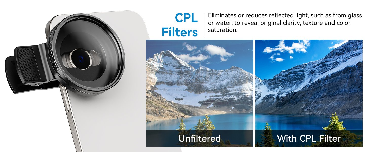 Apexel 52mm Filter Lens Kit (Graduated Filter Lens-Red Orange Yellow Blue, CPL, ND32, Star Lens-6 Point) for Smartphone Camera Canon Nikon Sony Olympus 11 Apexel 52mm Filter Lens Kit (Graduated Filter Lens-Red Orange Yellow Blue, CPL, ND32, Star Lens-6 Point) for Smartphone Camera Canon Nikon Sony Olympus-