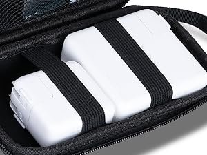 Ginsco Hard Shell Protection Case Electronic Accessories Organizer Pouch for MacBook Air/pro Adapter Chargers Cables Power Bank, for Sandisk Portable SSD Flash Disk SD Card (Black) 13 Ginsco Hard Shell Protection Case Electronic Accessories Organizer Pouch for MacBook Air/pro Adapter Chargers Cables Power Bank, for Sandisk Portable SSD Flash Disk SD Card (Black)-