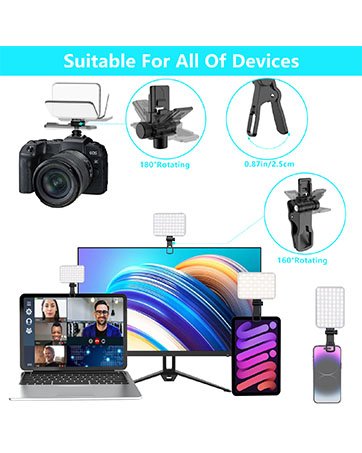 Selfie Light, 60 LED 2200mAh Rechargeable Cell Phone Fill Light 7 Modes, 10-Level Brightness, Portable Clip on Light for Phone/Tablet/Laptop, Zoom Call Vlog Makeup TikTok Video Fill Light 13 Selfie Light, 60 LED 2200mAh Rechargeable Cell Phone Fill Light 7 Modes, 10-Level Brightness, Portable Clip on Light for Phone/Tablet/Laptop, Zoom Call Vlog Makeup TikTok Video Fill Light-