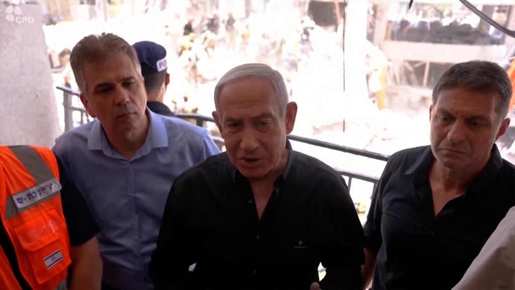 Netanyahu Explores Ground Zero: Aftermath of Iranian Missile Strike in Israel