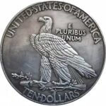 Antique Liberty Indian Head $10 Dollar Coin, Uncirculated Morgan Silver Dollar, Historical Shangui Ritual Coin, Rare Old Coins for Collectors & American Coin Collection (1907 1PCS)