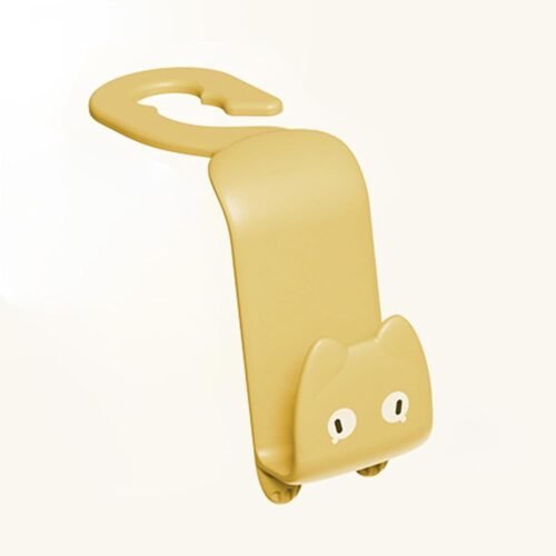 Charming Vehicle Backseat Organizer: Cute Yellow Hook for Bags and Handbags