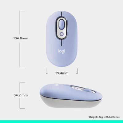 Logitech POP Mouse: The Versatile Silent Companion for Your Devices in Lilac. 11 Logitech POP Mouse: The Versatile Silent Companion for Your Devices in Lilac.