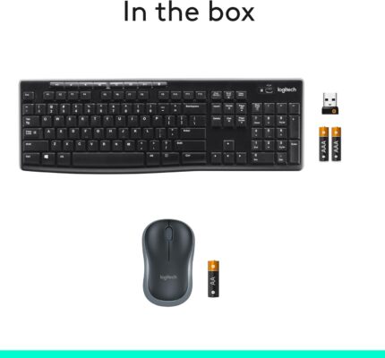 Logitech MK270 Wireless Keyboard and Mouse Combo for Windows, 2.4 GHz, 8 Multimedia Keys, PC, Laptop, Wireless Keyboard Compact Mouse Combo - Black 17 Logitech MK270 Wireless Keyboard and Mouse Combo for Windows, 2.4 GHz, 8 Multimedia Keys, PC, Laptop, Wireless Keyboard Compact Mouse Combo - Black