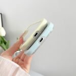 Stylish Yellow TPU Shockproof Case for iPhone 16 Pro Max with Curly Wave Design
