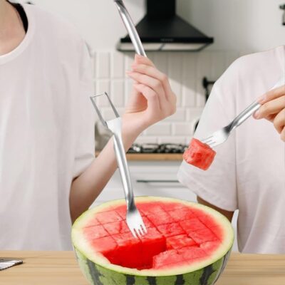 2-in-1 Stainless Steel Watermelon Slicer & Fork: Ultimate Summer Fruit Tool 9 2-in-1 Stainless Steel Watermelon Slicer & Fork: Ultimate Summer Fruit Tool