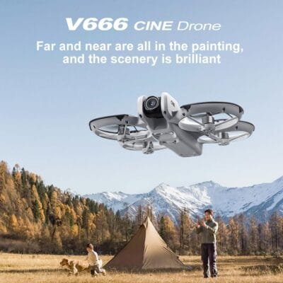 V666 Brushless Drone: Dual Camera UAV with LED Screen and Advanced Optical Positioning 4 V666 Brushless Drone: Dual Camera UAV with LED Screen and Advanced Optical Positioning