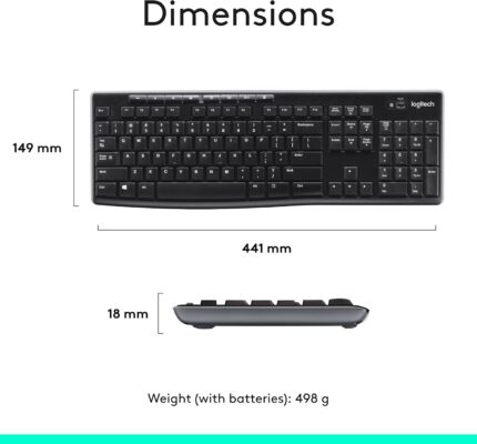 Logitech MK270 Wireless Keyboard and Mouse Combo for Windows, 2.4 GHz, 8 Multimedia Keys, PC, Laptop, Wireless Keyboard Compact Mouse Combo - Black 15 Logitech MK270 Wireless Keyboard and Mouse Combo for Windows, 2.4 GHz, 8 Multimedia Keys, PC, Laptop, Wireless Keyboard Compact Mouse Combo - Black