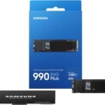 Samsung 990 EVO Plus SSD 4TB, PCIe Gen 4×4 | Gen 5×2 M.2, Speeds Up-to 7,250 MB/s, Upgrade Storage for PC/Laptops, HMB Technology and Intelligent Turbowrite 2.0, (MZ-V9S4T0B/AM)