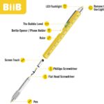 BIIB Gifts for Men 9 in 1 Multitool Pen, Birthday Gifts for Men, Mens Gifts for Dad Him Husband, Fathers Day Dad Gifts from Daughter Son, Personalized Gifts Ideas, Tools Cool Gadgets