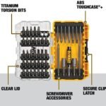 DEWALT Screwdriver Bit Set with Tough Case, 45-Piece (DW2166), Grey/Silver Screwdriving Set with Tough Case
