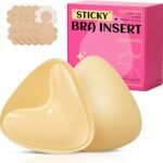 Beige Invisible Push-Up Bra Inserts for Ultimate Comfort and Lift