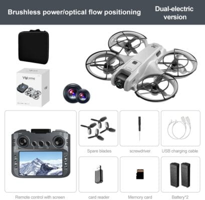 V666 Brushless Drone: Dual Camera UAV with LED Screen and Advanced Optical Positioning 8 V666 Brushless Drone: Dual Camera UAV with LED Screen and Advanced Optical Positioning