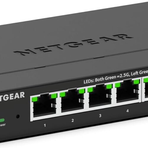 NETGEAR 8-Port 2.5GB Switch – Multi-Gigabit Ethernet Unmanaged Essentials Network Switch (MS308) – 8 x 1G/2.5G – Desktop or Wall Mount – Limited 3 Year Protection NETGEAR 8-Port 2.5GB Switch – Multi-Gigabit Ethernet Unmanaged Essentials Network Switch (MS308) – 8 x 1G/2.5G – Desktop or Wall Mount – Limited 3 Year Protection