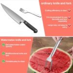 2-in-1 Stainless Steel Watermelon Slicer & Fork: Ultimate Summer Fruit Tool