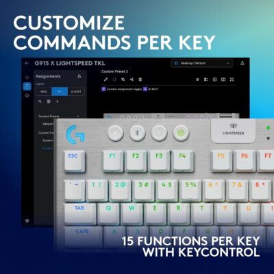 Logitech G915 TKL: Sleek Wireless Gaming Keyboard with Customizable RGB and Durable PBT Keycaps 11 Logitech G915 TKL: Sleek Wireless Gaming Keyboard with Customizable RGB and Durable PBT Keycaps