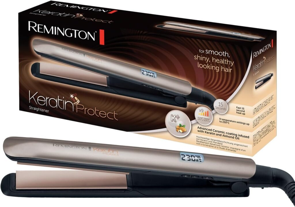 Remington Keratin Protect: Sleek & Shine Gold Brown Hair Straightener