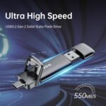 SSK 512GB Dual-Interface USB C SSD: High-Speed Storage for All Devices