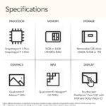 Microsoft Surface Laptop (2024), Windows 11 Copilot+ PC, 13.8″ Touchscreen Display, Snapdragon X Plus (10 core), 16GB RAM, 512GB SSD Storage, Black