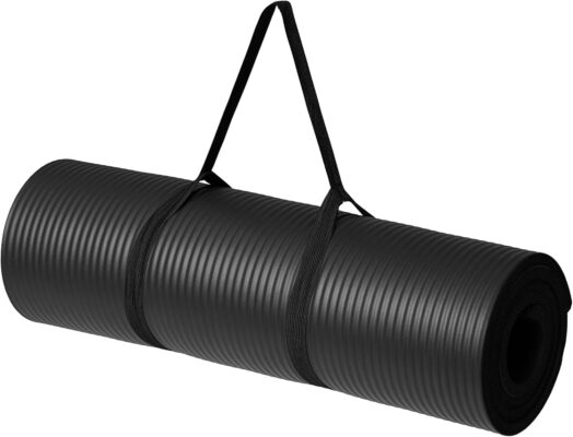 Amazon Basics 1/2 Inch Extra Thick Exercise Yoga Mat with Carrying Strap, Cushioned Support, for Fitness and Gym Workouts 7 Amazon Basics 1/2 Inch Extra Thick Exercise Yoga Mat with Carrying Strap, Cushioned Support, for Fitness and Gym Workouts