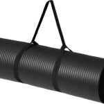 Amazon Basics 1/2 Inch Extra Thick Exercise Yoga Mat with Carrying Strap, Cushioned Support, for Fitness and Gym Workouts