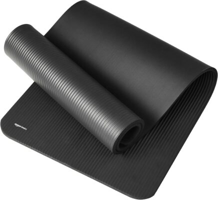 Amazon Basics 1/2 Inch Extra Thick Exercise Yoga Mat with Carrying Strap, Cushioned Support, for Fitness and Gym Workouts 10 Amazon Basics 1/2 Inch Extra Thick Exercise Yoga Mat with Carrying Strap, Cushioned Support, for Fitness and Gym Workouts