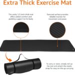 Amazon Basics 1/2 Inch Cushioned Yoga Mat with Strap for Enhanced Workout Comfort