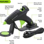 Surebonder Cordless Hot Glue Gun, High Temperature, Full Size, 60W, 50% More Power – Sturdily Bonds Metal, Wood, Ceramics, Leather & Other Strong Materials (Specialty Series CL-800F)