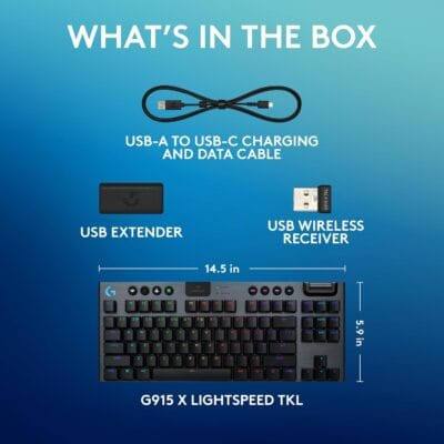 Logitech G915 X TKL Wireless Gaming Keyboard: Customizable RGB Precision with Premium PBT Keycaps 11 Logitech G915 X TKL Wireless Gaming Keyboard: Customizable RGB Precision with Premium PBT Keycaps