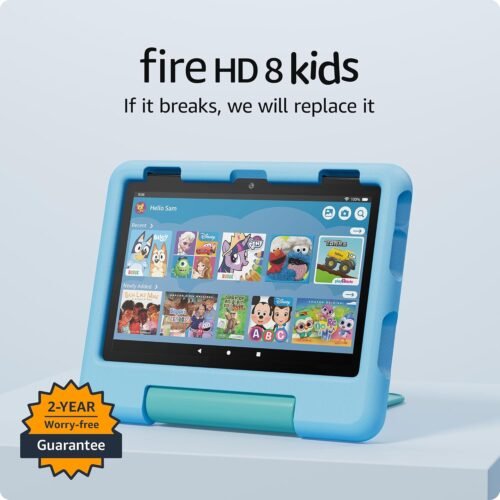 Vibrant 8″ Kids Tablet: Fun, Safe, and Kid-Approved Adventures!