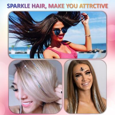 Sparkling Silver Tinsel Hair Extensions: Effortless Glam for Parties and Cosplay! 10 Sparkling Silver Tinsel Hair Extensions: Effortless Glam for Parties and Cosplay!