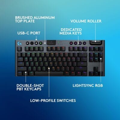 Logitech G915 X TKL Wireless Gaming Keyboard: Customizable RGB Precision with Premium PBT Keycaps 8 Logitech G915 X TKL Wireless Gaming Keyboard: Customizable RGB Precision with Premium PBT Keycaps