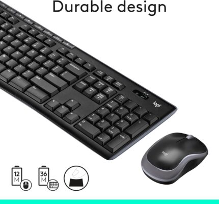 Logitech MK270 Wireless Keyboard and Mouse Combo for Windows, 2.4 GHz, 8 Multimedia Keys, PC, Laptop, Wireless Keyboard Compact Mouse Combo - Black 13 Logitech MK270 Wireless Keyboard and Mouse Combo for Windows, 2.4 GHz, 8 Multimedia Keys, PC, Laptop, Wireless Keyboard Compact Mouse Combo - Black