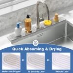 Quick-Dry Diatomite Faucet Mat: Stylish Splash Guard for Kitchen and Bath