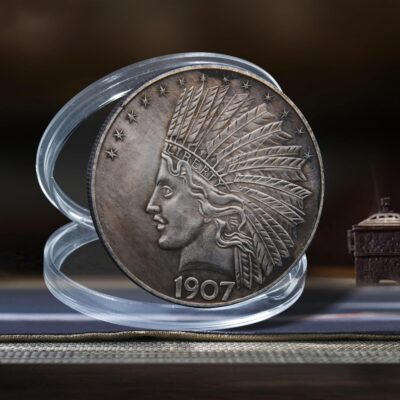 Antique Liberty Indian Head $10 Dollar Coin, Uncirculated Morgan Silver Dollar, Historical Shangui Ritual Coin, Rare Old Coins for Collectors & American Coin Collection (1907 1PCS) 10 Antique Liberty Indian Head $10 Dollar Coin, Uncirculated Morgan Silver Dollar, Historical Shangui Ritual Coin, Rare Old Coins for Collectors & American Coin Collection (1907 1PCS)