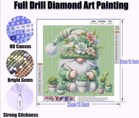 Relax with Gnome-Themed Diamond Art: A Beginner's DIY Crystal Painting Kit! 11 Relax with Gnome-Themed Diamond Art: A Beginner's DIY Crystal Painting Kit!