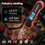 Rapid Read Meat Thermometer: Waterproof, Precision Display for Perfect Cooking