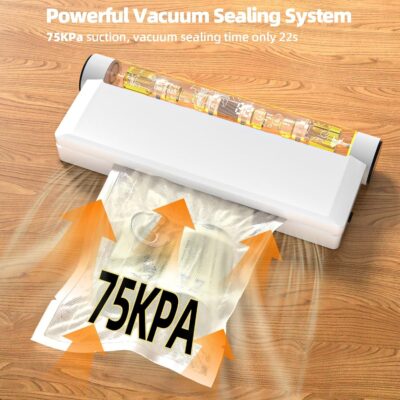 Powerful Compact Vacuum Sealer with Dual Modes and 20 Bags for Effortless Food Preservation 12 Powerful Compact Vacuum Sealer with Dual Modes and 20 Bags for Effortless Food Preservation