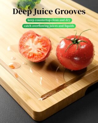 Kitsure Bamboo Cutting Board: Versatile & Juice-Ready Kitchen Essential in Multiple Sizes 6 Kitsure Bamboo Cutting Board: Versatile & Juice-Ready Kitchen Essential in Multiple Sizes