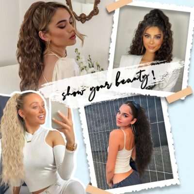 28-Inch Wavy Curly Clip-In Ponytail for Effortless Glam 13 28-Inch Wavy Curly Clip-In Ponytail for Effortless Glam