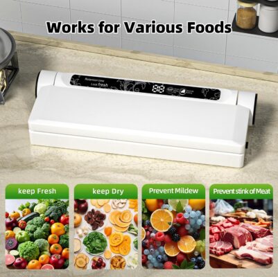 Powerful Compact Vacuum Sealer with Dual Modes and 20 Bags for Effortless Food Preservation 11 Powerful Compact Vacuum Sealer with Dual Modes and 20 Bags for Effortless Food Preservation