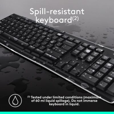 Logitech MK270 Wireless Keyboard and Mouse Combo for Windows, 2.4 GHz, 8 Multimedia Keys, PC, Laptop, Wireless Keyboard Compact Mouse Combo - Black 12 Logitech MK270 Wireless Keyboard and Mouse Combo for Windows, 2.4 GHz, 8 Multimedia Keys, PC, Laptop, Wireless Keyboard Compact Mouse Combo - Black