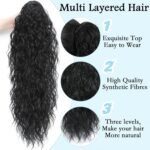 28-Inch Wavy Curly Clip-In Ponytail for Effortless Glam