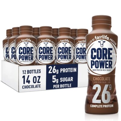 Core Power Protein Shake, Chocolate, 26g Bottle, 14oz, 12 Pack 7 Core Power Protein Shake, Chocolate, 26g Bottle, 14oz, 12 Pack