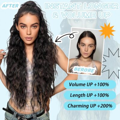 28-Inch Wavy Curly Clip-In Ponytail for Effortless Glam 11 28-Inch Wavy Curly Clip-In Ponytail for Effortless Glam