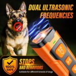 Humane Ultrasonic Dog Bark Control: 3X Effectiveness with 6 Training Modes & 23FT Range.