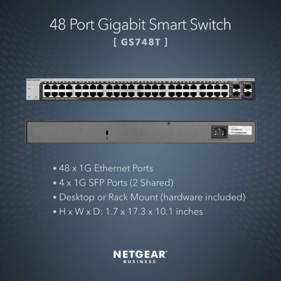 NETGEAR GS748T: Versatile 48-Port Managed Gigabit Switch with Cloud Management and Rackmount Flexibility 9 NETGEAR GS748T: Versatile 48-Port Managed Gigabit Switch with Cloud Management and Rackmount Flexibility