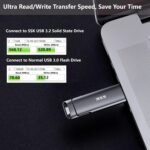 SSK 512GB Dual-Interface USB C SSD: High-Speed Storage for All Devices